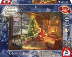 Schmidt Spiele Thomas Kinkade: Der Weihnachtsmann Ist Da! - 1000 Teile Puzzle (Limited Christmas Edition)