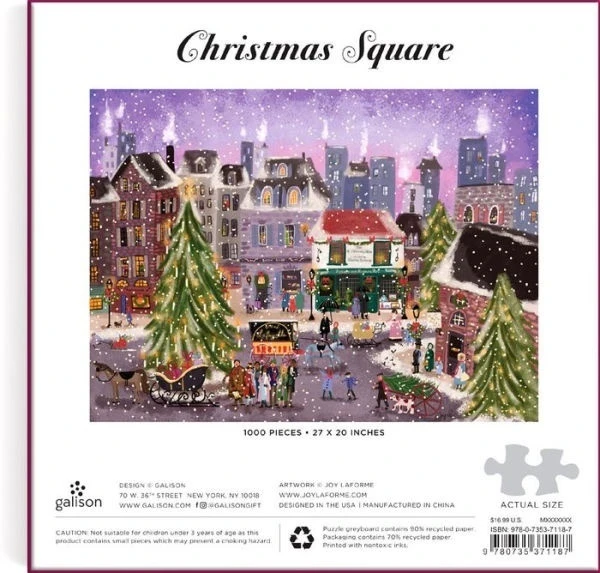 Joy Laforme: Christmas Square - 1000 Piece Puzzle In Square Box 5 Joy Laforme: Christmas Square - 1000 Piece Puzzle In Square Box – Image 3