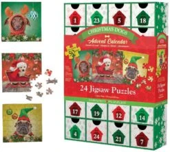 Eurographics Puzzle Adventskalender - 1200 Teile Christmas Dogs