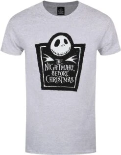 The Nightmare Before Christmas: Box Logo - Men's Heather Grey T-Shirt