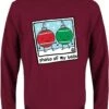 Pop Factory Photo Of My Balls Men's Burgundy Christmas Jumper