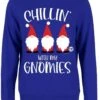 Pop Factory: Chillin' With My Gnomies - Ladies Royal Blue Christmas Jumper -FUNKO || SUPER7 || Eurographics 17958986 1 92