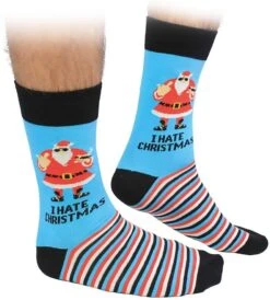 Cockney Spaniel Novelty I Hate Christmas Socks 1 Pair UK 6-11