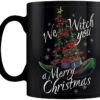 We Witch You A Merry Christmas Black Mug