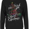 We Witch You A Merry Christmas Ladies Black Christmas Jumper -FUNKO || SUPER7 || Eurographics 17982848 1 92