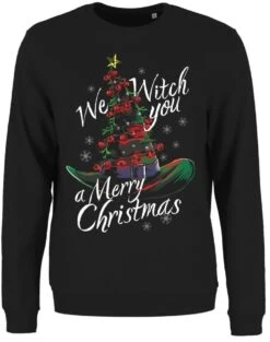 We Witch You A Merry Christmas Ladies Black Christmas Jumper