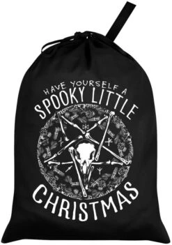 Have Yourself A Spooky Little Christmas Black Santa Sack