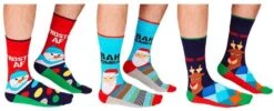 Cockney Spaniel Novelty Bah Humbug Christmas Socks 3 Pack UK 6-11