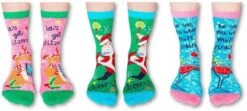 Cockney Spaniel Novelty Let's Get Blitzened Christmas Socks - 3 Pack (UK 4-8)