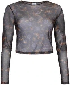 The Nightmare Before Christmas: Pumpkin King - Ladies Cropped Mesh Top