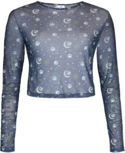 The Nightmare Before Christmas: Mystic Night - Ladies Cropped Mesh Top