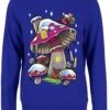 Santa's Mushroom House - Ladies Royal Blue Christmas Jumper -FUNKO || SUPER7 || Eurographics 18009912 1 92